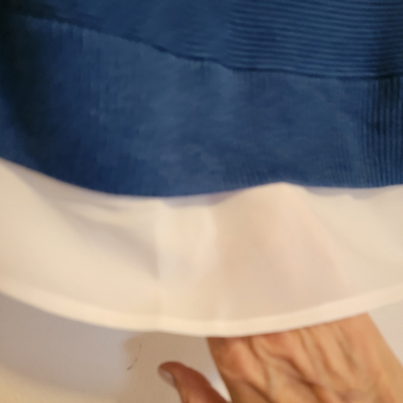 Hillary Radley Ribbed Mock Layer Blue Sweater S - Picture 10 of 11